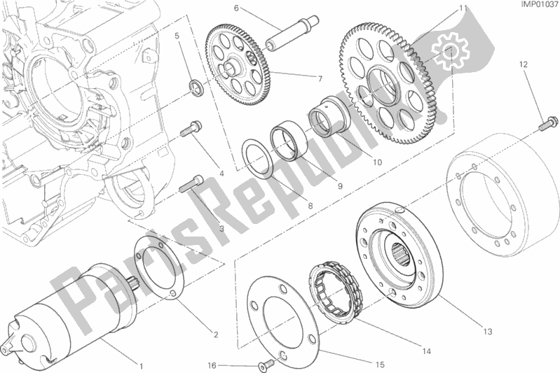 All parts for the Electric Starting And Ignition of the Ducati Scrambler Desert Sled USA 803 2017